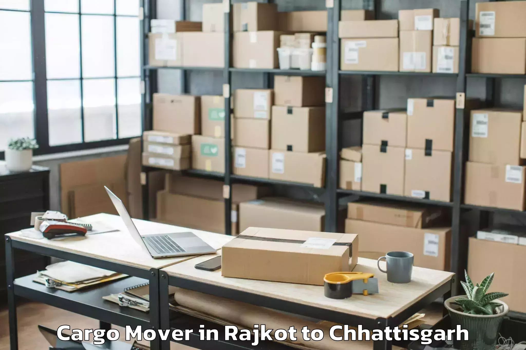 Book Rajkot to Ramanujganj Cargo Mover Online